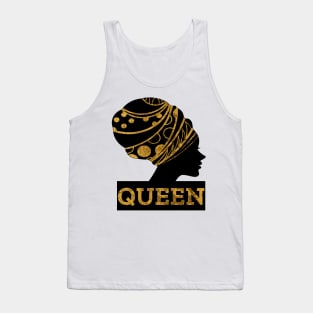 BLACK Queen Women Gold Tank Top